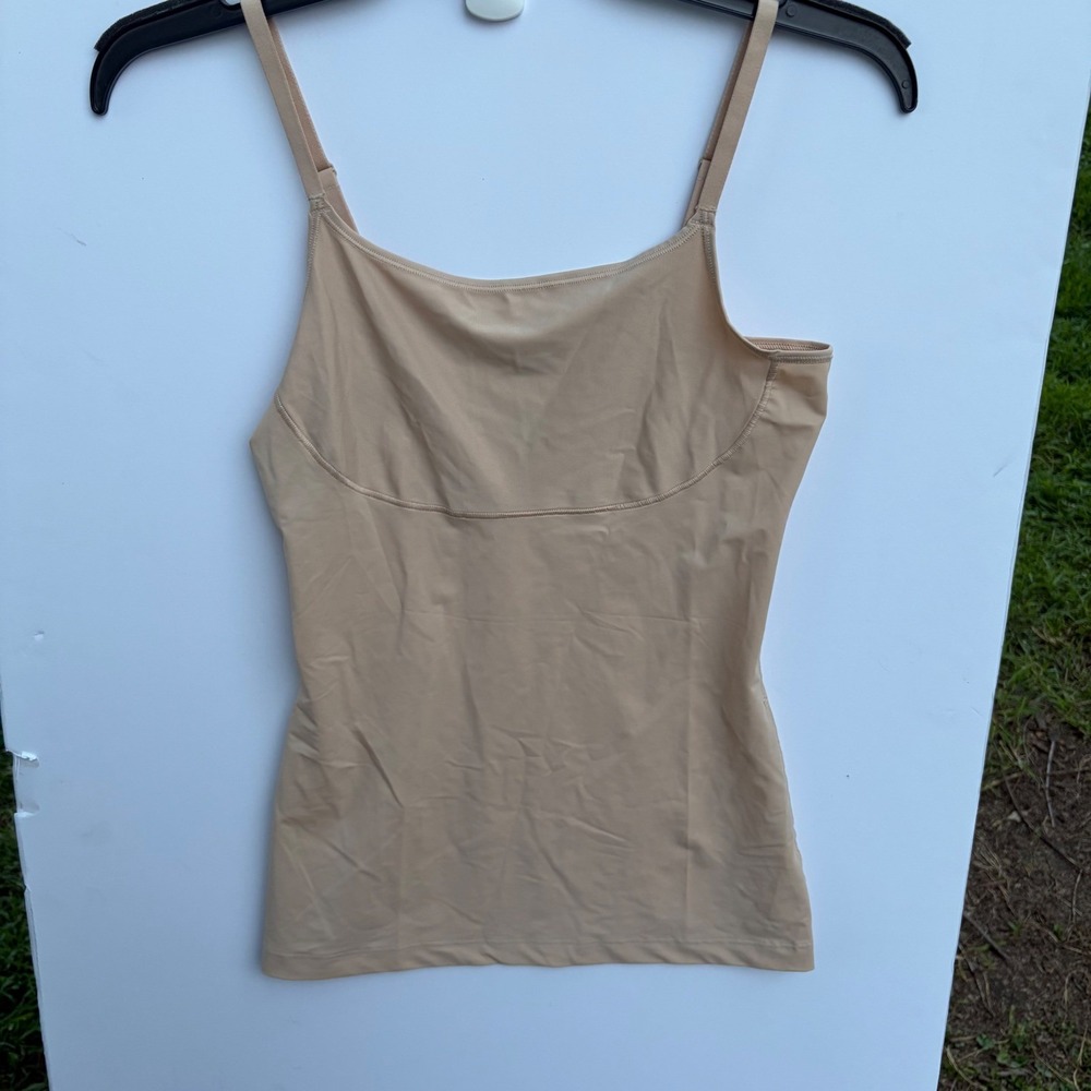 Assets by Spanx Women Beige Shapewear Camisole Tank Top 10229R Medium